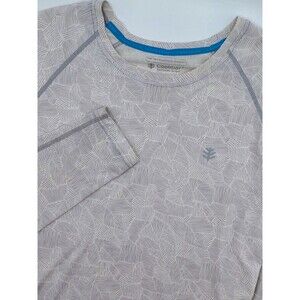 Coolibar Crewneck Top Women's Medium Long Sleeve UPF 50+ Side Zip Pocket Beach